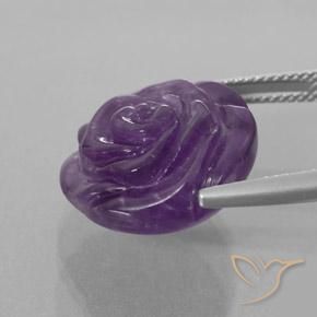 Améthyste Violet moyen naturelle Taille Fleur, 17.93 ct, Transparent / Translucide