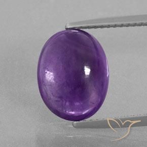 5.10ct Naturel Violet foncé Améthyste, ovale, Transparent / Translucide
