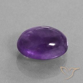 Améthyste Violet foncé naturelle ovale, 5.10 ct, Transparent / Translucide