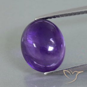3.56ct Naturel Violet moyen Améthyste, ovale, Transparent / Translucide