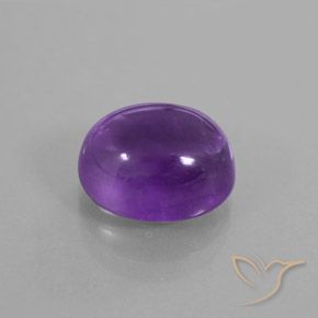 Améthyste Violet violacé naturelle ovale, 4.27 ct, Transparent / Translucide