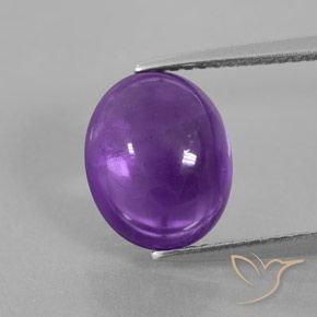 Améthyste Violet intense naturelle ovale, 4.01 ct, Transparent / Translucide