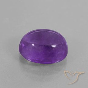 Améthyste Violet moyen-foncé naturelle ovale, 3.92 ct, Transparent / Translucide