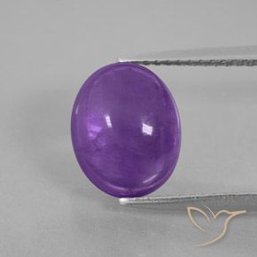 Améthyste Violet moyen-foncé naturelle ovale, 3.62 ct, Transparent / Translucide