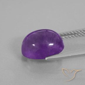 Améthyste Violet moyen-foncé naturelle ovale, 3.62 ct, Transparent / Translucide