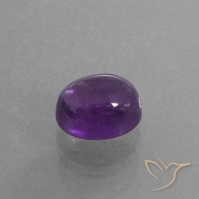 Améthyste Violet intense naturelle ovale, 4.10 ct, Transparent / Translucide