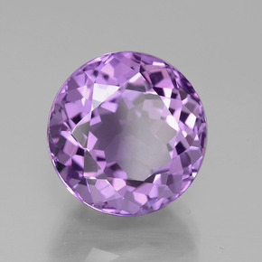 Améthyste violet naturelle coupe roude, 7,87 ct, VVS-VS