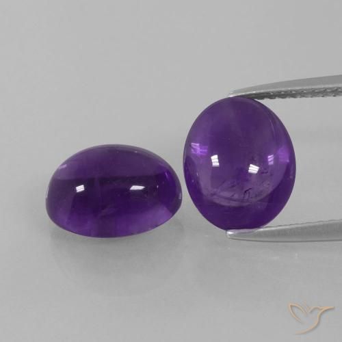 6.18ctw Naturel Violet moyen Améthyste, ovale, Transparent