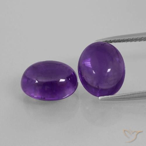 8.12ctw Naturel Violet moyen Améthyste, ovale, Transparent