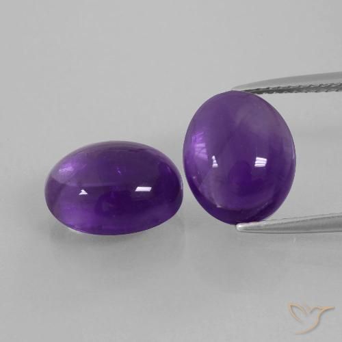 8.26ctw Naturel Violet moyen Améthyste, ovale, Transparent