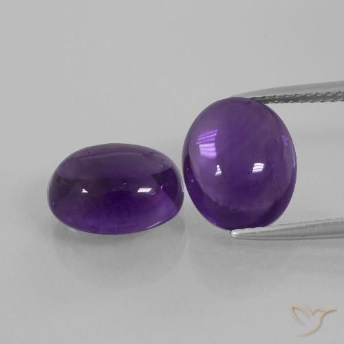 8.17ctw Naturel Violet moyen Améthyste, ovale, Transparent