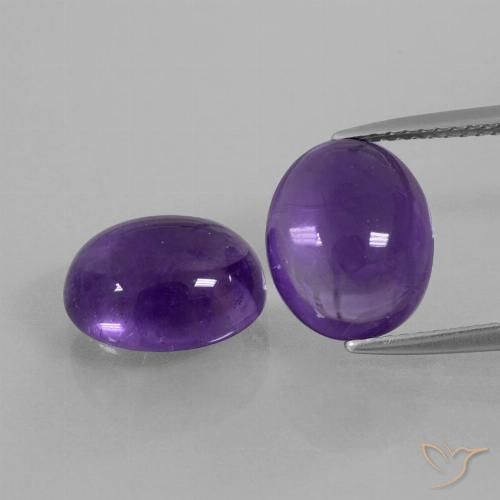 7.57ctw Naturel Violet moyen Améthyste, ovale, Transparent