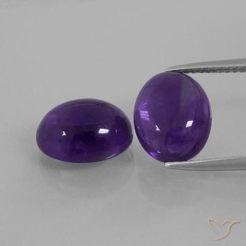 7.27ctw Naturel Violet moyen Améthyste, ovale, Transparent