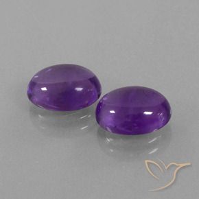 Achetez naturel 4,92ct violet moyen-léger améthyste gems, coupe ovale, en provenance brésil chez gemselect. en stock, livraison internationale!