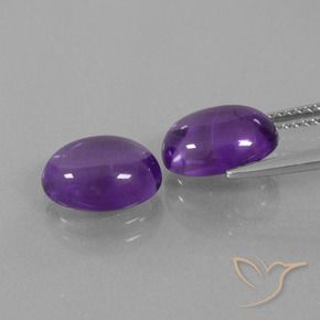 Achetez naturel 4,92ct violet moyen-léger améthyste gems, coupe ovale, en provenance brésil chez gemselect. en stock, livraison internationale!