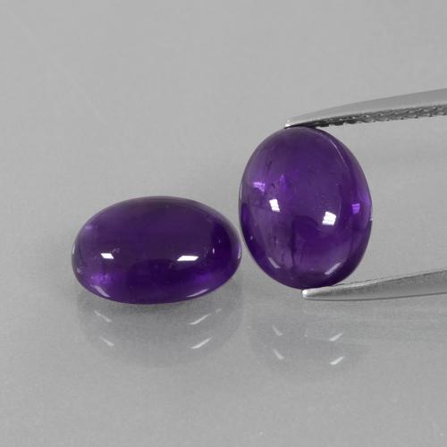 Achetez naturel 5,24ct violet moyen-léger améthyste gems, coupe ovale, en provenance brésil chez gemselect. en stock, livraison internationale!