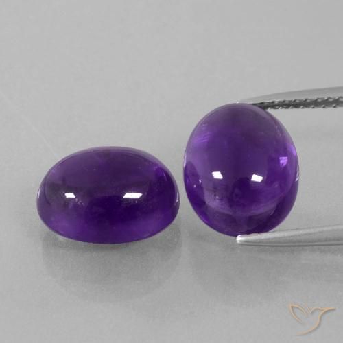 8.09ctw Naturel Violet moyen Améthyste, ovale, Transparent