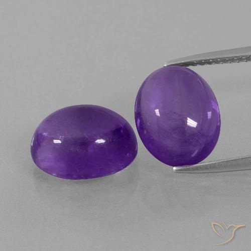 7.70ctw Naturel Violet moyen Améthyste, ovale, Transparent