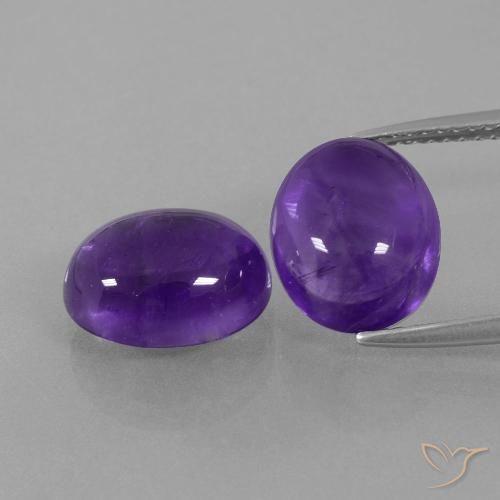 7.38ctw Naturel Violet moyen Améthyste, ovale, Transparent
