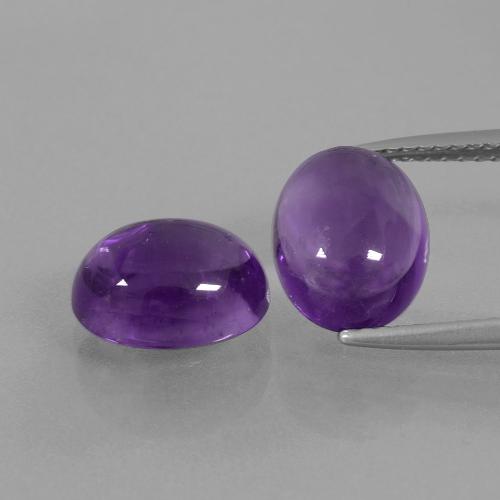 Achetez naturel 5.94ct Violet moyen-léger Améthyste gems, Coupe ovale, En provenance Brésil chez GemSelect. En stock, livraison internationale!