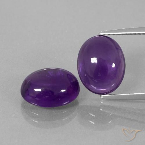 6.94ctw Naturel Violet moyen-léger Améthyste, ovale, Transparent