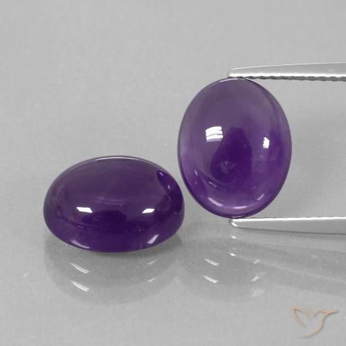 7.42ctw Naturel Violet moyen-léger Améthyste, ovale, Transparent