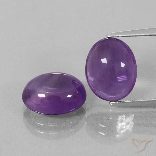 7.53ctw Naturel Violet moyen Améthyste, ovale, Transparent, Photo A