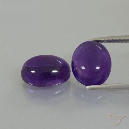 7.31ctw Naturel Violet moyen Améthyste, ovale, Transparent