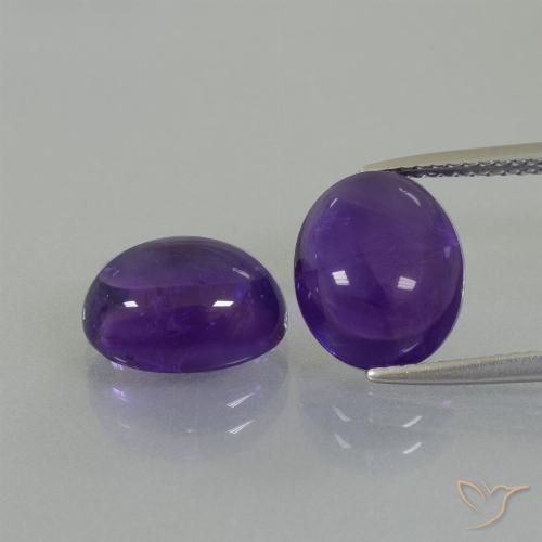 7.84ctw Naturel Violet moyen Améthyste, ovale, Transparent