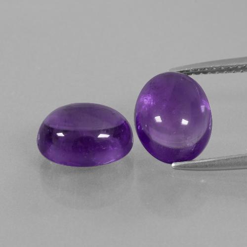 Achetez naturel 5.82ct Violet moyen-léger Améthyste gems, Coupe ovale, En provenance Brésil chez GemSelect. En stock, livraison internationale!
