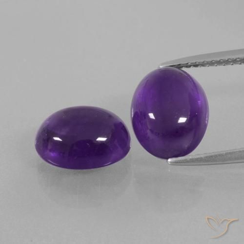 5.56ctw Naturel Violet moyen Améthyste, ovale, Transparent