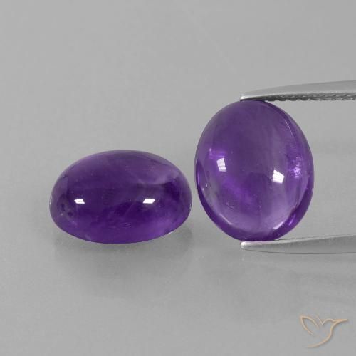 7.15ctw Naturel Violet moyen Améthyste, ovale, Transparent