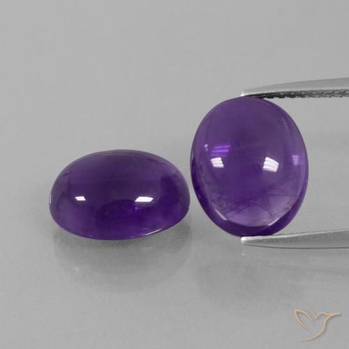 7.39ctw Naturel Violet moyen Améthyste, ovale, Transparent