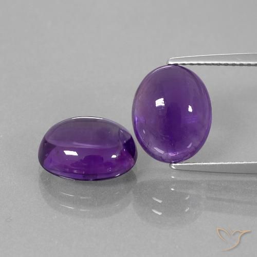 7.64ctw Naturel Violet moyen Améthyste, ovale, Transparent