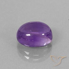 Améthyste Violet moyen-léger naturelle ovale, 4.47 ct, Transparent