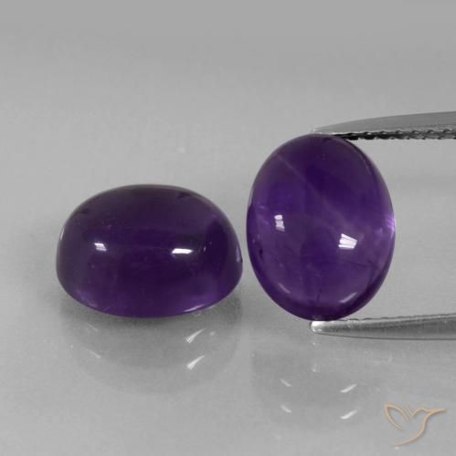 6.59ctw Naturel Violet moyen Améthyste, ovale, Transparent