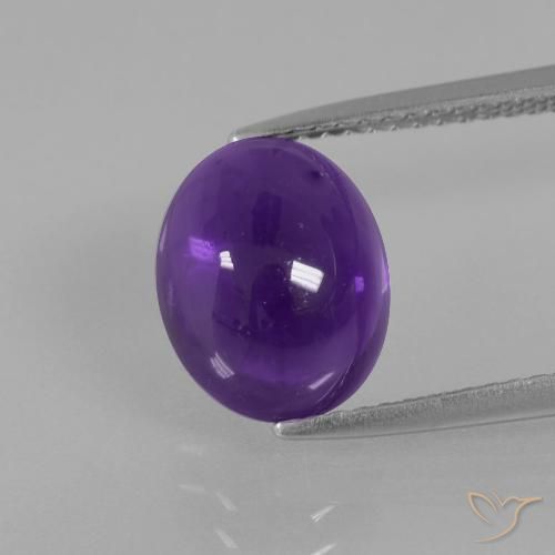 3.62ct Naturel Violet moyen Améthyste, ovale, Transparent