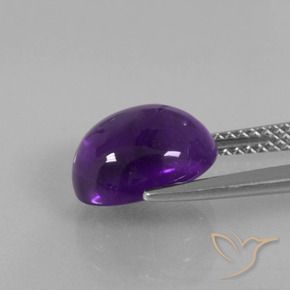 Améthyste Violet moyen naturelle ovale, 3.62 ct, Transparent