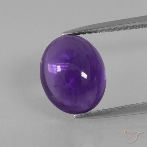 3.81ct Naturel Violet moyen Améthyste, ovale, Transparent