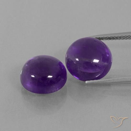 11.04ctw Naturel Violet moyen Améthyste, Tour, Transparent