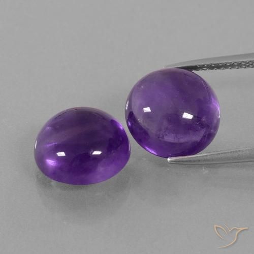 10.07ctw Naturel Violet moyen Améthyste, Tour, Transparent