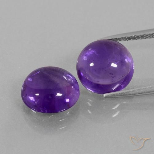 9.45ctw Naturel Violet moyen Améthyste, Tour, Transparent