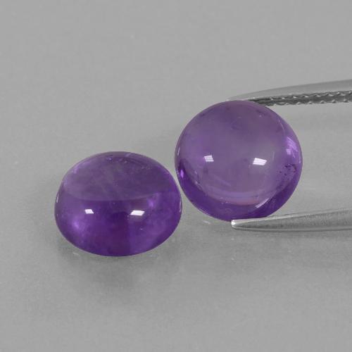 Achetez naturel 5.60ct Violet moyen-léger Améthyste gems, Coupe roude, En provenance Brésil chez GemSelect. En stock, livraison internationale!