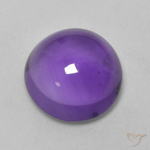 4.55ct Naturel Violet moyen-léger Améthyste, Tour, Transparent