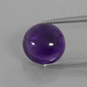 Améthyste violet naturelle coupe roude, 4,96 ct, transparent