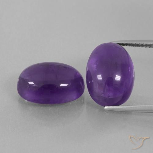 14.02ctw Naturel Violet moyen-léger Améthyste, ovale, Transparent