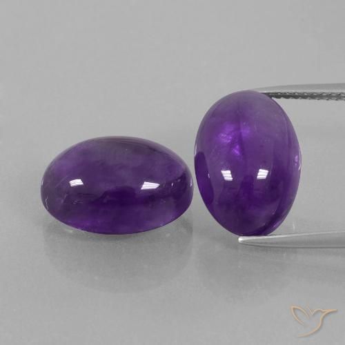 14.49ctw Naturel Violet moyen Améthyste, ovale, Transparent