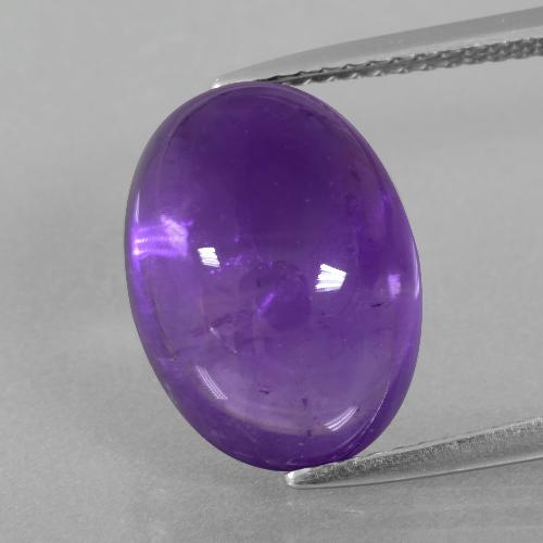 Améthyste Violet moyen-léger naturelle Coupe ovale, 8.25 ct, Transparent