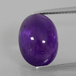 Améthyste Violet naturelle Coupe ovale, 7.23 ct, Transparent
