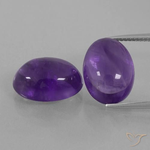 13.63ctw Naturel Violet moyen Améthyste, ovale, Transparent